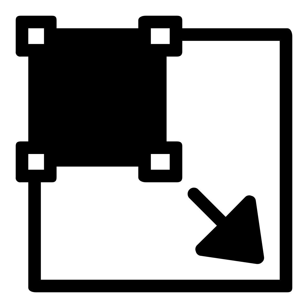 ridimensiona diagonalmente icon