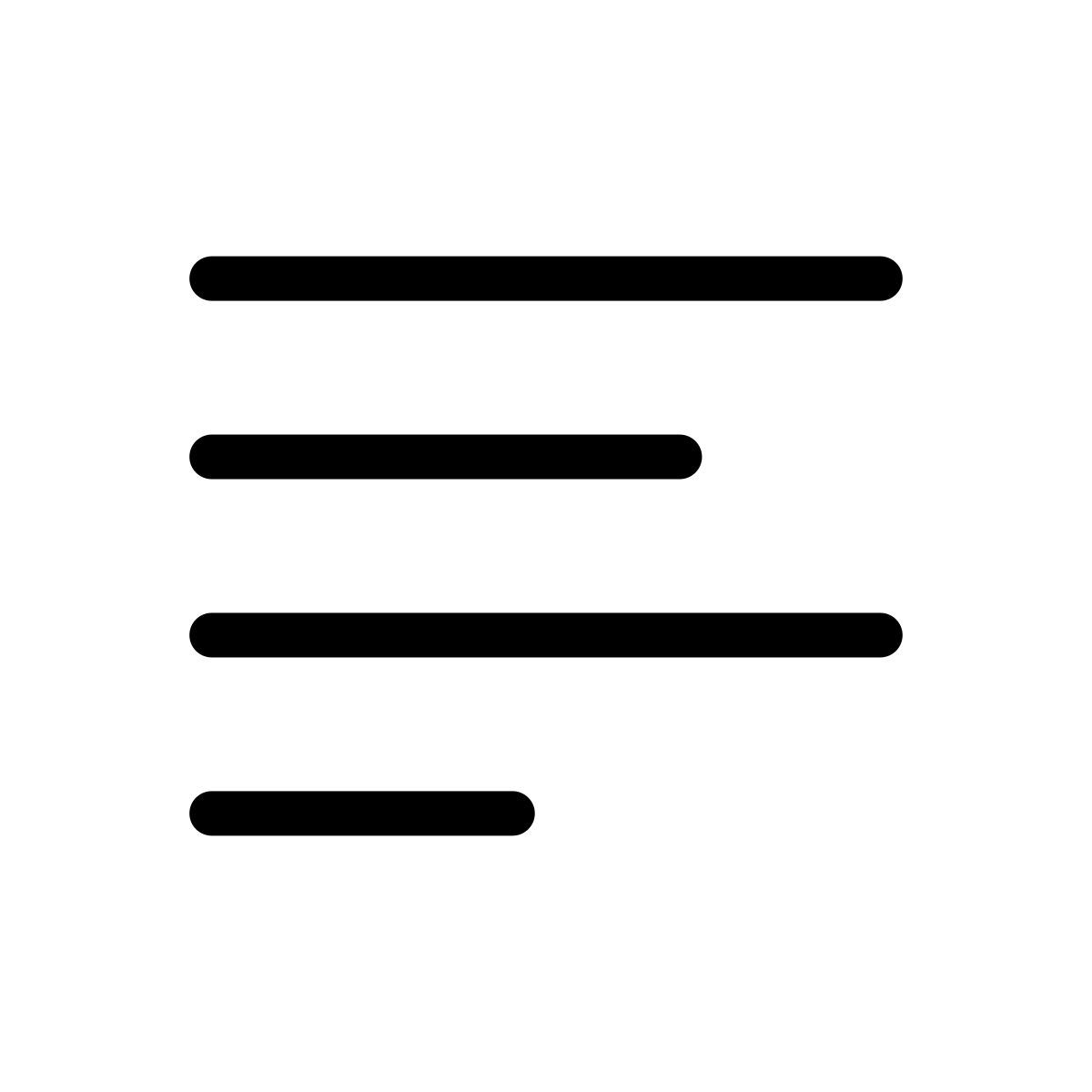 linksbündig icon