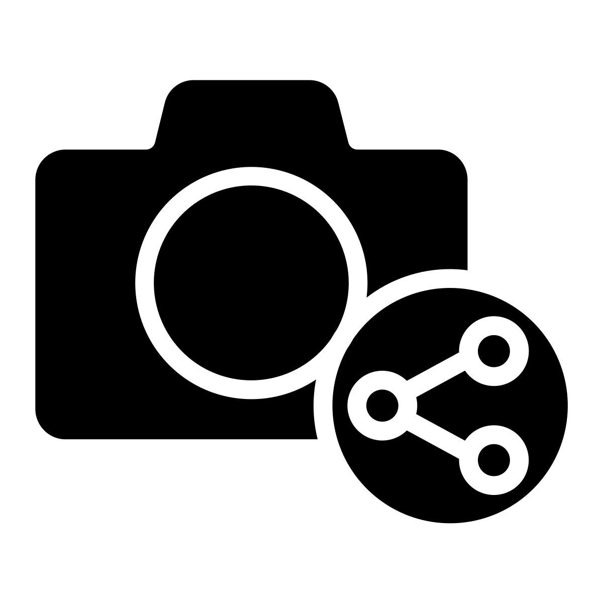photo camera share icon