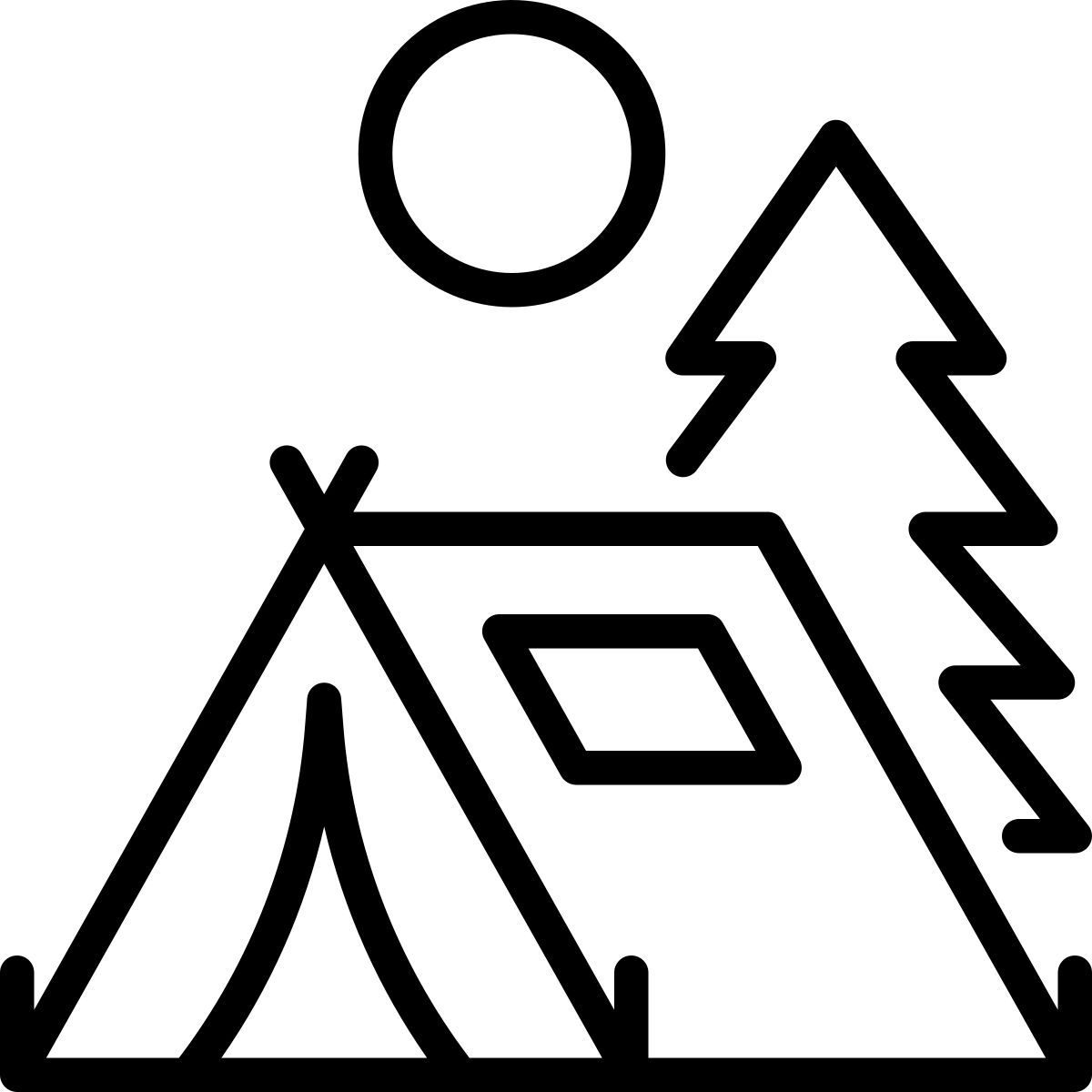 camping tent icon