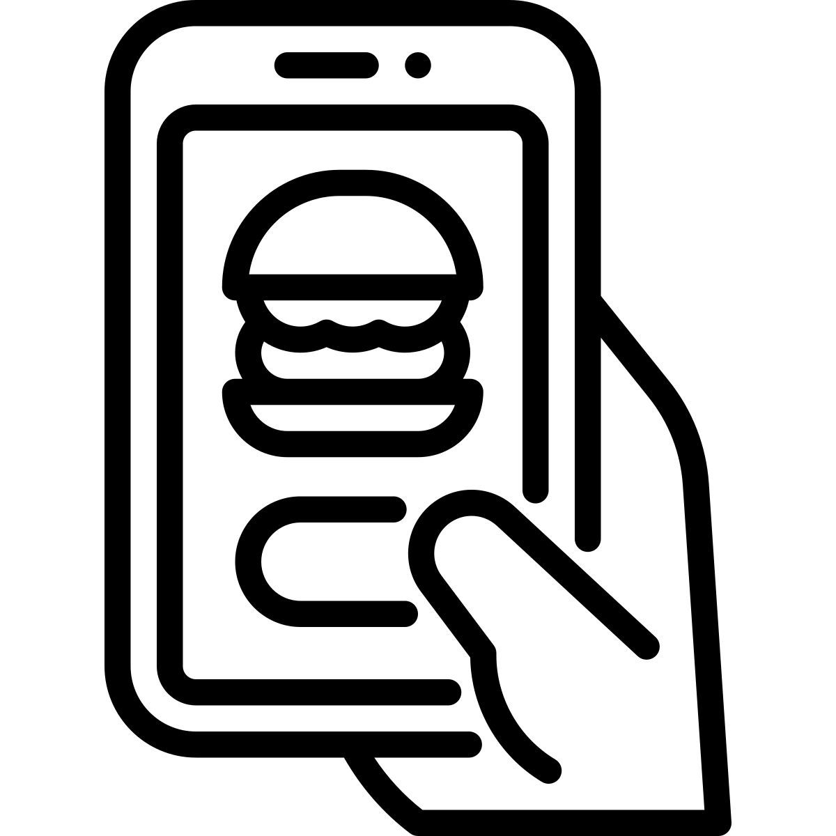 fast food delivery app icon