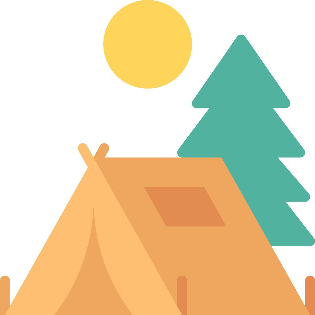 camping tent icon