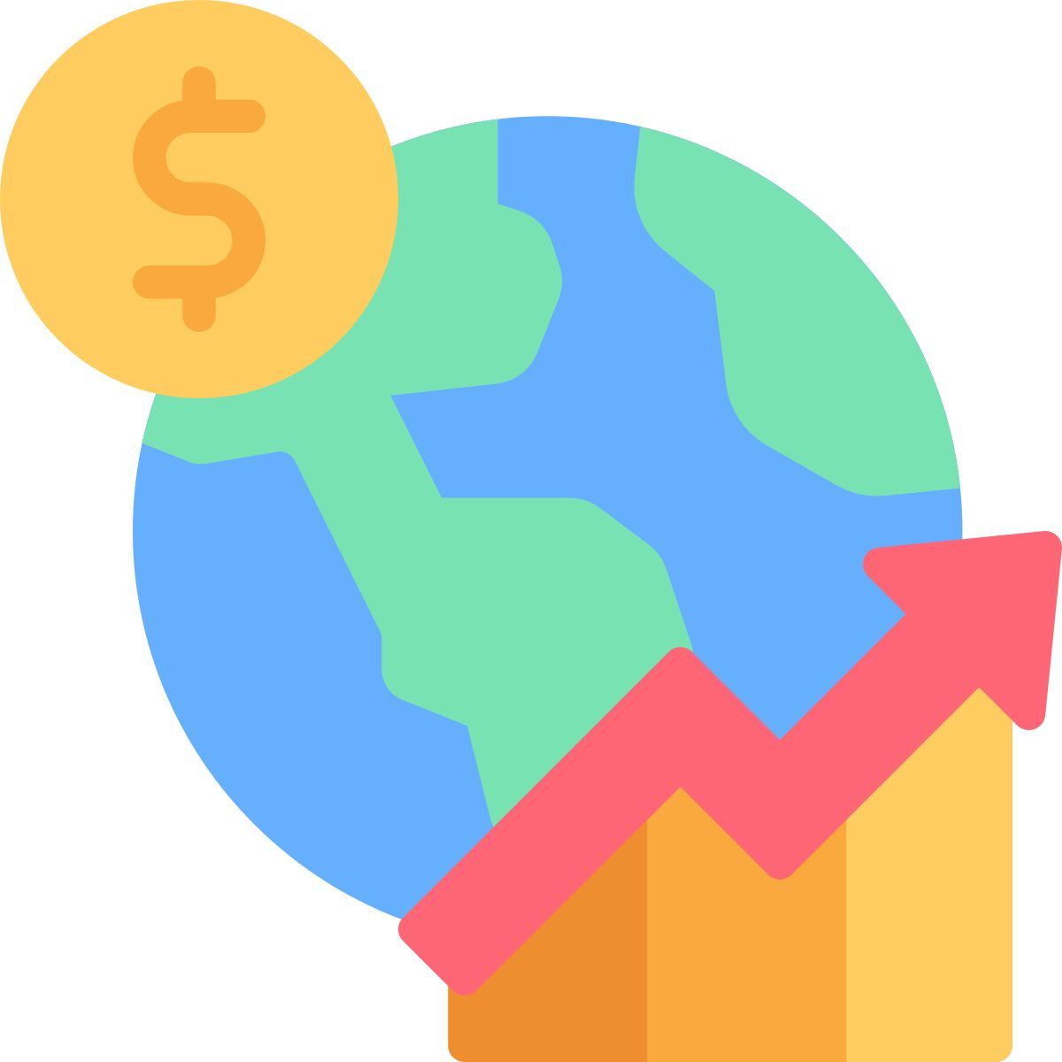 global financial growth icon