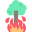 external burning-tree-climate-change-kmg-design-flat-kmg-design icon