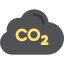 external co2-cloud-climate-change-kmg-design-flat-kmg-design icon