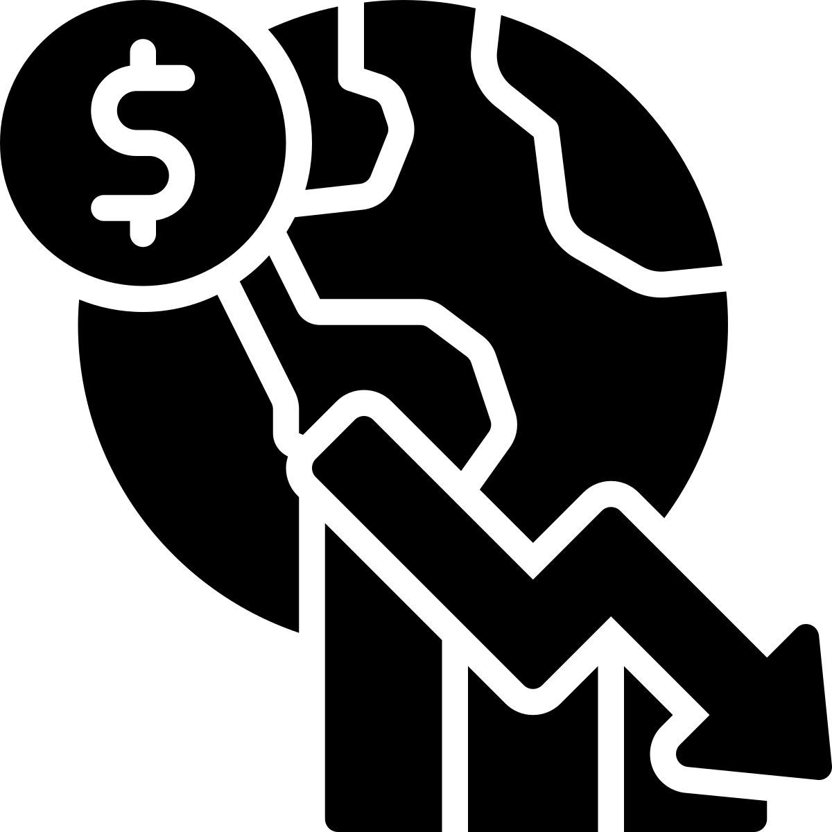 global financial loss icon