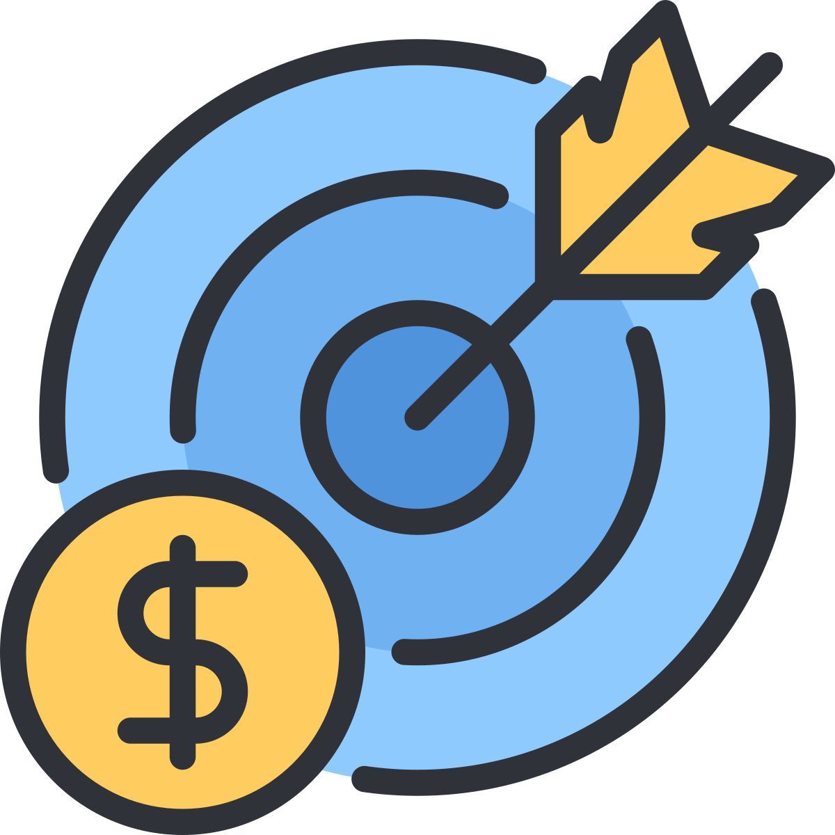 financial target icon