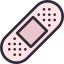 external band-aid-medical-kmg-design-outline-color-kmg-design icon