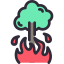 external burning-tree-climate-change-kmg-design-outline-color-kmg-design icon