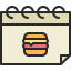 external calendar-food-and-restaurant-kmg-design-outline-color-kmg-design icon