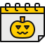 external calendar-halloween-kmg-design-outline-color-kmg-design icon