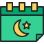 external calendar-ramadan-kmg-design-outline-color-kmg-design icon