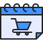 external calendar-shopping-online-kmg-design-outline-color-kmg-design icon