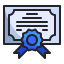 external certificate-business-strategy-kmg-design-outline-color-kmg-design icon