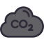 external co2-cloud-climate-change-kmg-design-outline-color-kmg-design icon