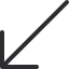 external down-left-arrow-arrows-kmg-design-outline-color-kmg-design icon