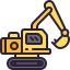 external excavator-transportation-kmg-design-outline-color-kmg-design icon