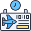 external flight-time-airport-kmg-design-outline-color-kmg-design icon