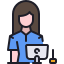 external girl-jobs-and-professions-avatar-kmg-design-outline-color-kmg-design-2 icon