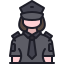 external police-girl-jobs-and-professions-avatar-kmg-design-outline-color-kmg-design icon
