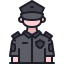 external police-man-jobs-and-professions-avatar-kmg-design-outline-color-kmg-design icon