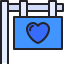 external signboard-love-and-romance-kmg-design-outline-color-kmg-design icon