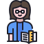 external teacher-girl-jobs-and-professions-avatar-kmg-design-outline-color-kmg-design icon