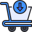 external trolley-cart-online-shopping-kmg-design-outline-color-kmg-design icon