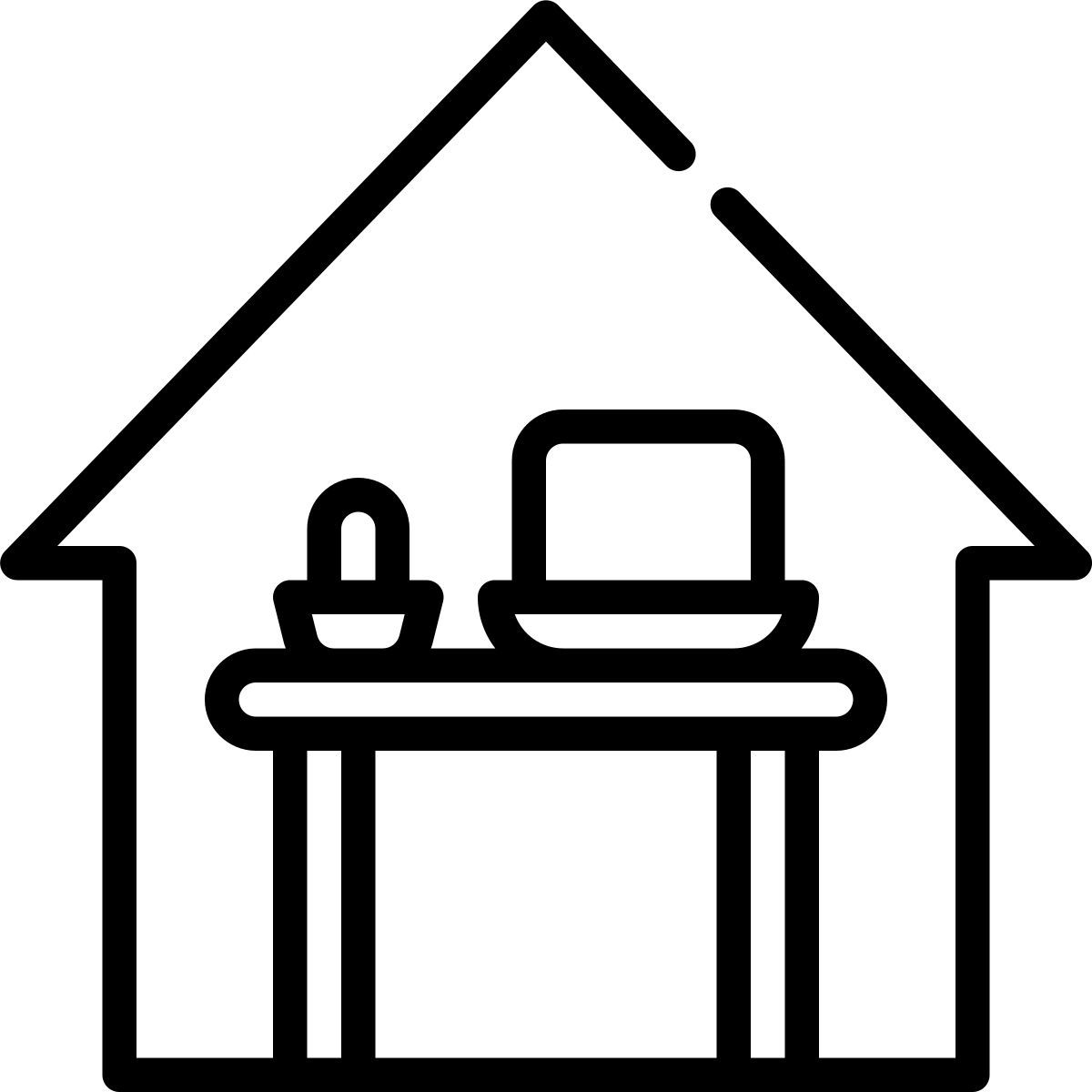 trabajando desde casa icon