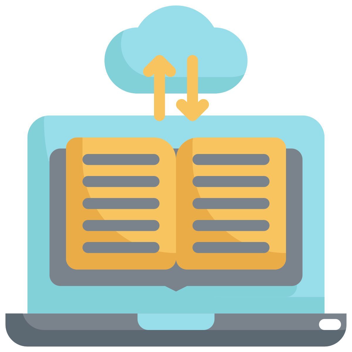 bibliothèque cloud icon