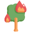 external burning-tree-natural-disaster-konkapp-flat-konkapp icon