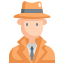 external detective-profession-avatar-konkapp-flat-konkapp icon