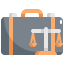 external suitcase-law-and-justice-konkapp-flat-konkapp icon