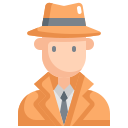external detective-profession-avatar-konkapp-flat-konkapp icon