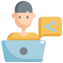 external sharing-file-work-from-home-konkapp-flat-konkapp icon