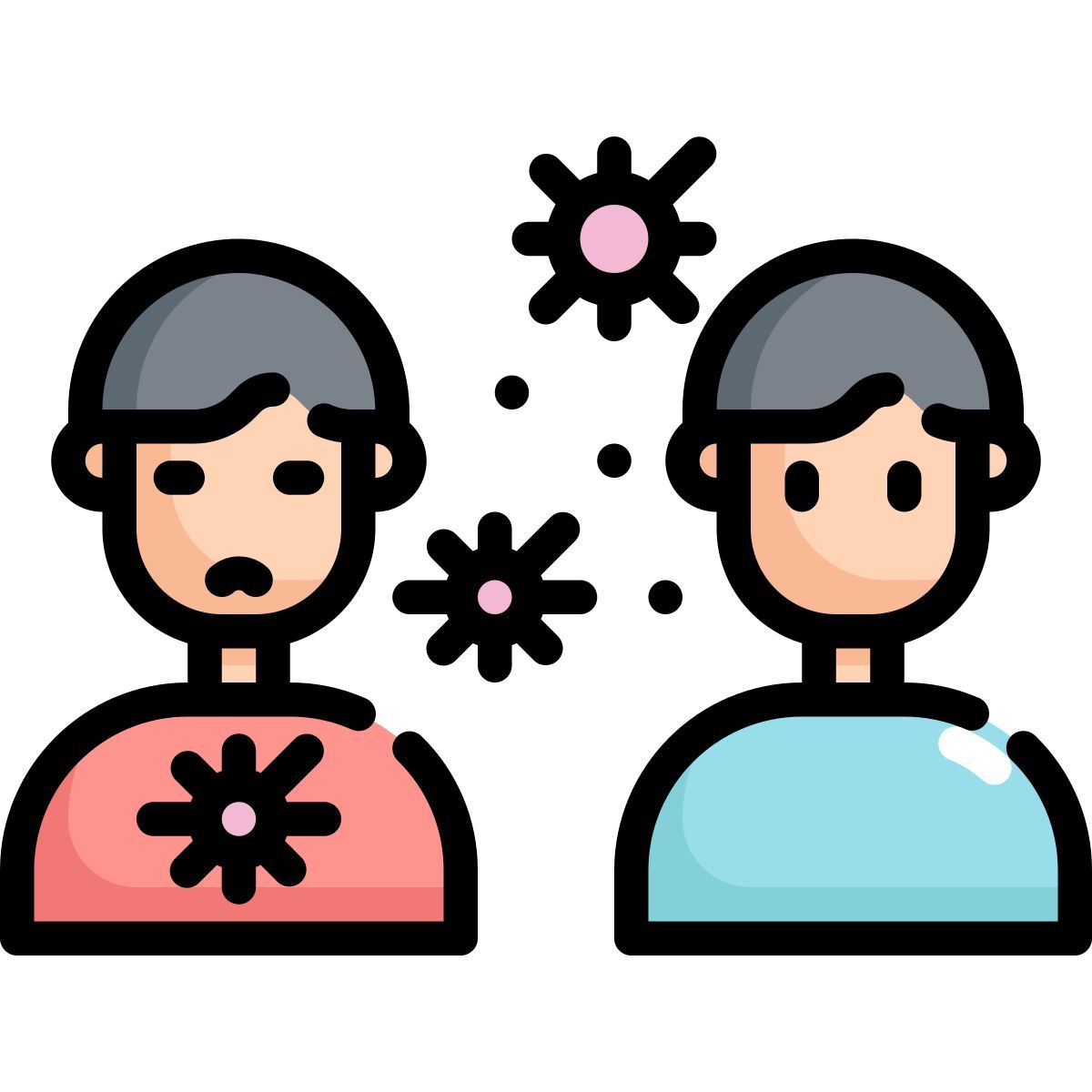 virus transmission icon
