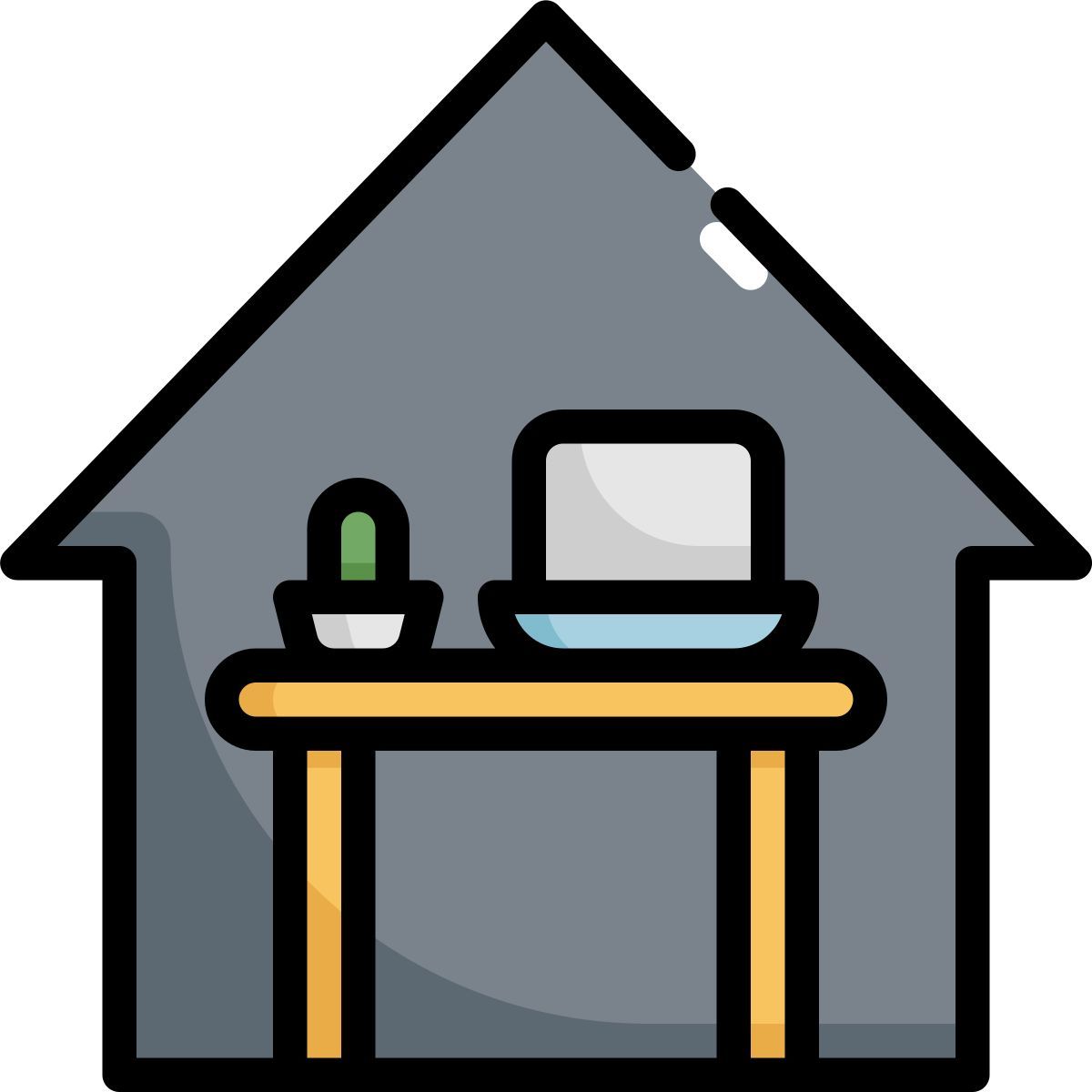 trabajando desde casa icon