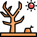 external dry-tree-natural-disaster-konkapp-outline-color-konkapp icon