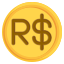 external brazilian-real-currency-kosonicon-flat-kosonicon icon