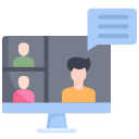 external chatting-video-conference-kosonicon-flat-kosonicon icon
