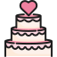external wedding-cake-love-and-wedding-kosonicon-lineal-color-kosonicon icon