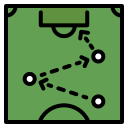 external board-strategy-soccer-and-football-match-kosonicon-lineal-color-kosonicon icon
