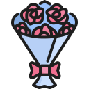 external flower-bouquet-love-and-wedding-kosonicon-lineal-color-kosonicon icon