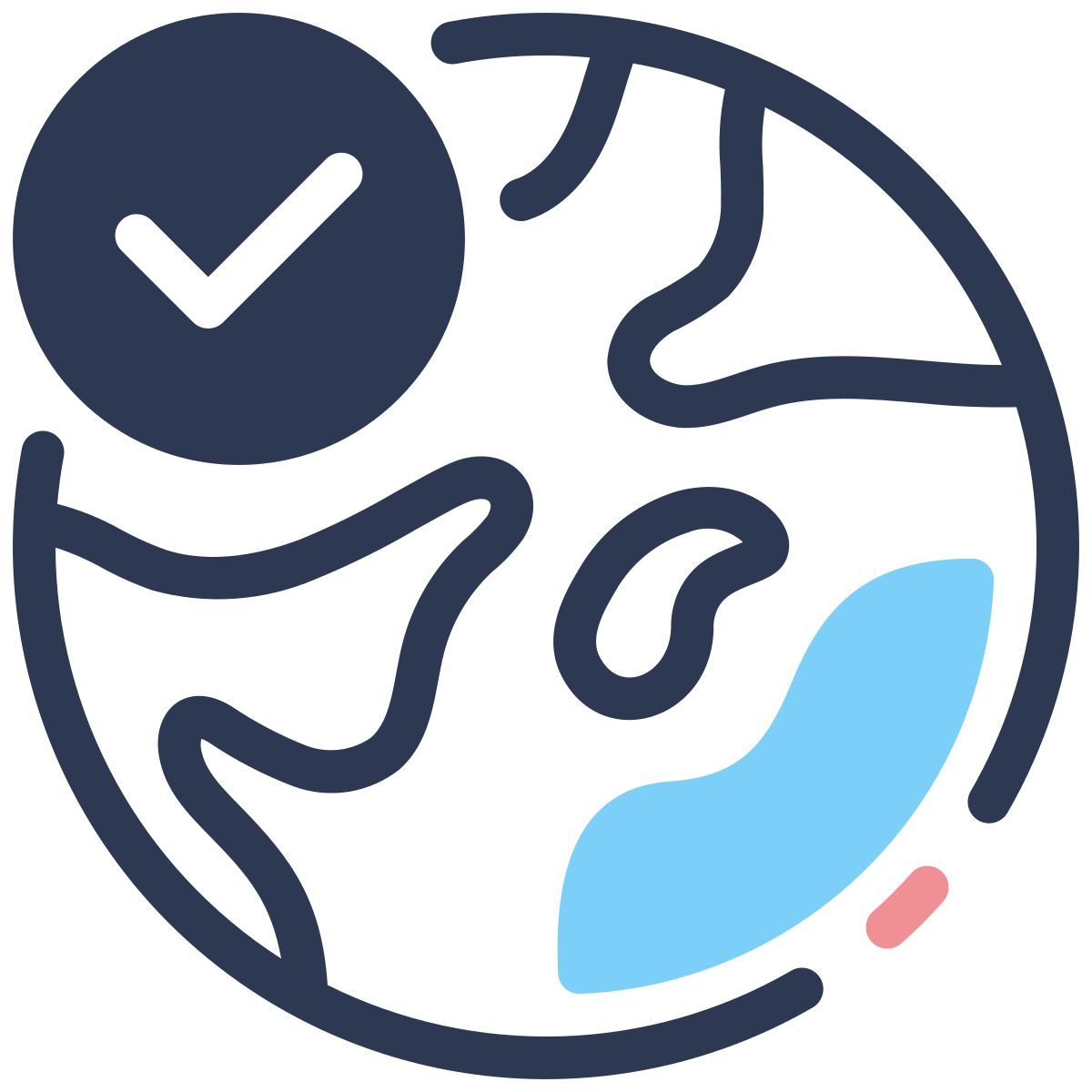 customer service global icon