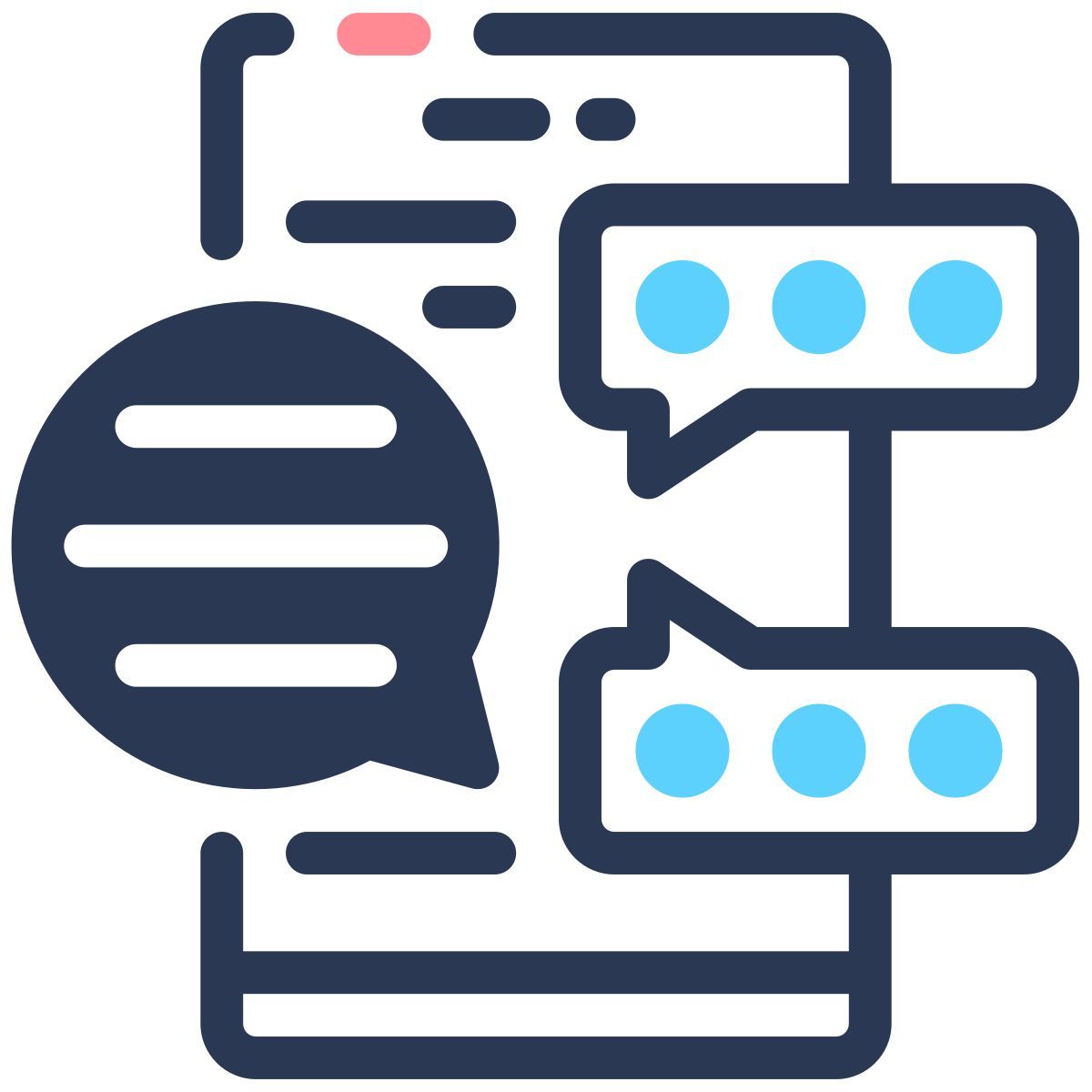 distant communication chatting app icon