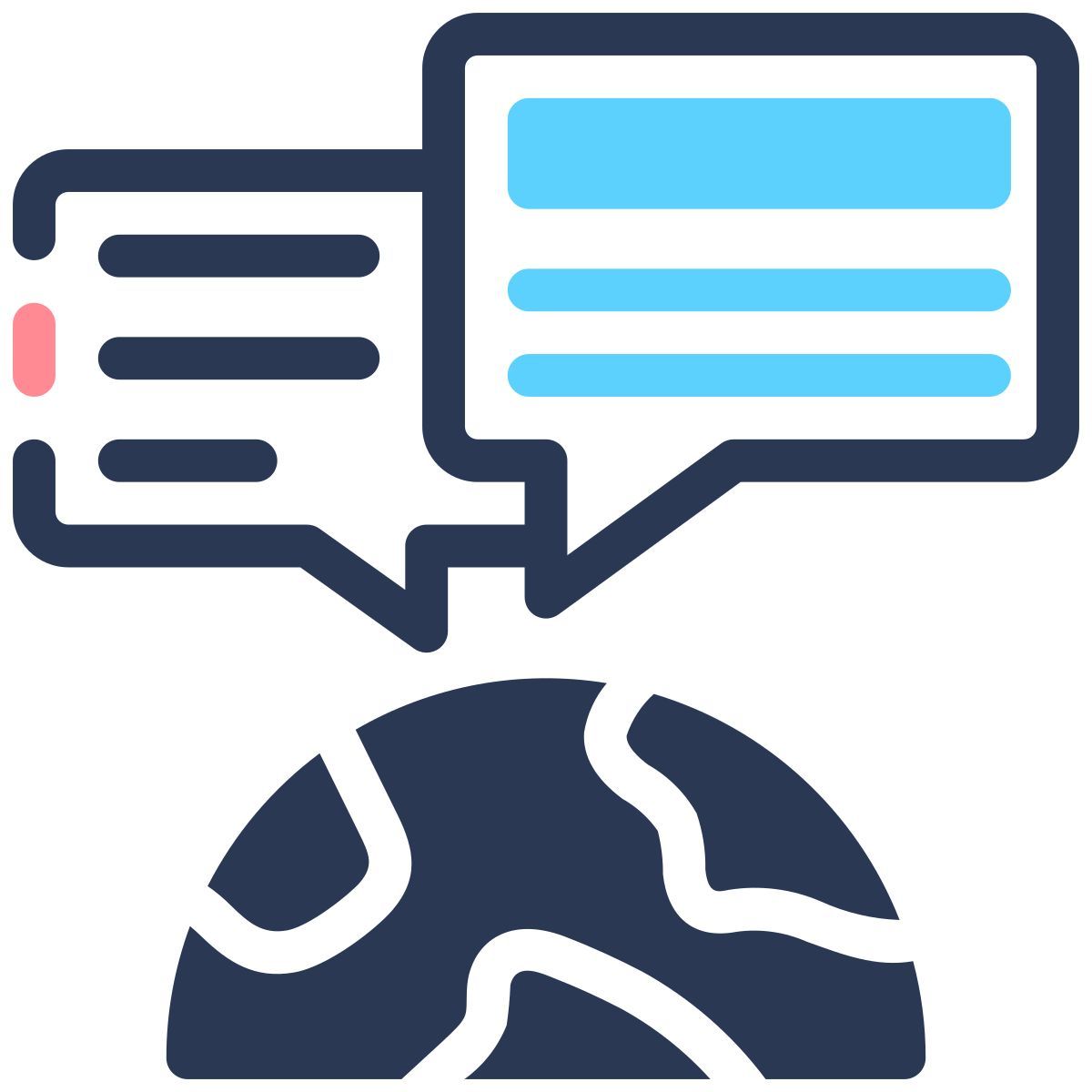 distant communication global network icon