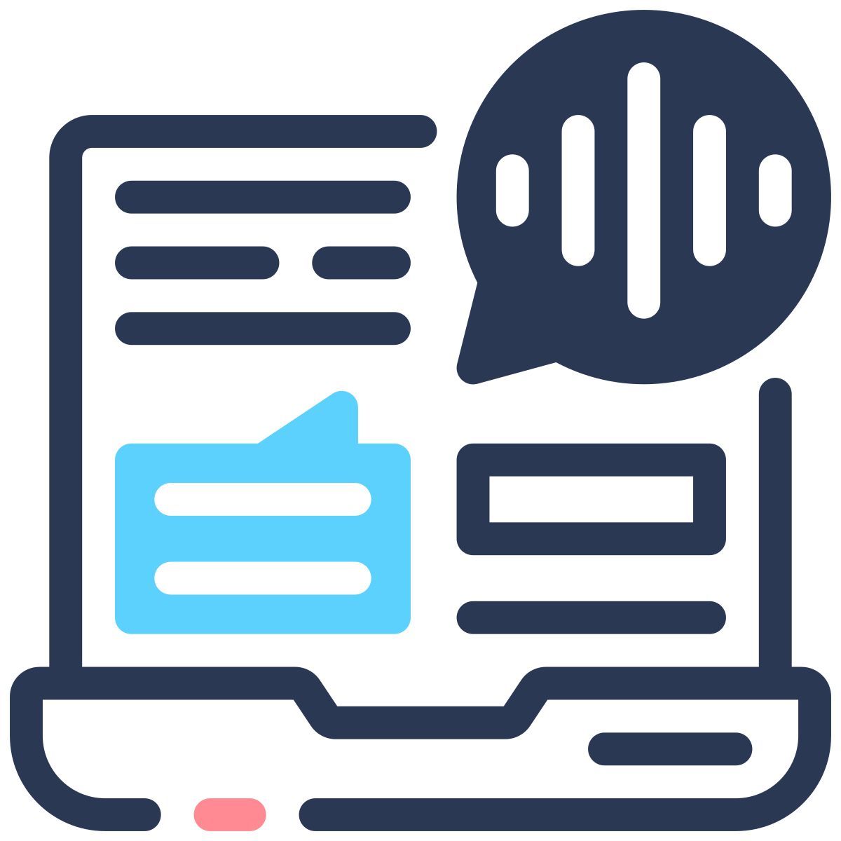 distant communication laptop icon