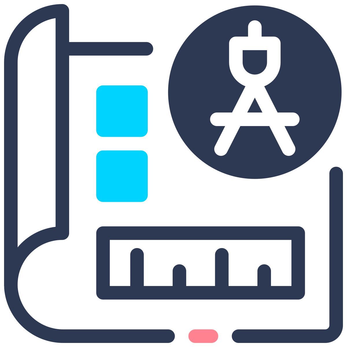 engineer toolbox compass icon