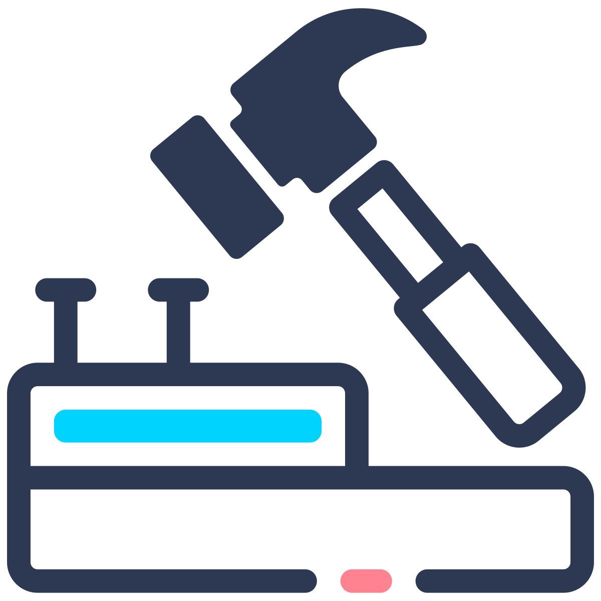 engineer toolbox hammer icon