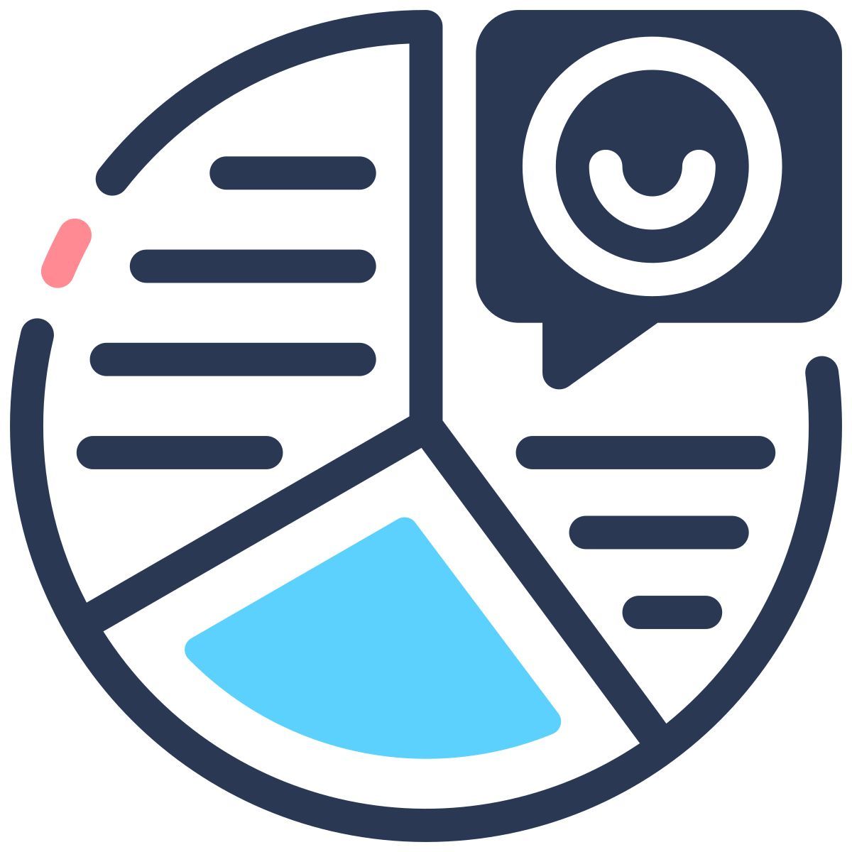 happy customer chart icon